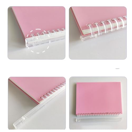 ELUKHT 10 Hole Loose Leaf Clamp Color Detachable Horizontal Line Replacement Core Drawing Rod Loose Leaf Book