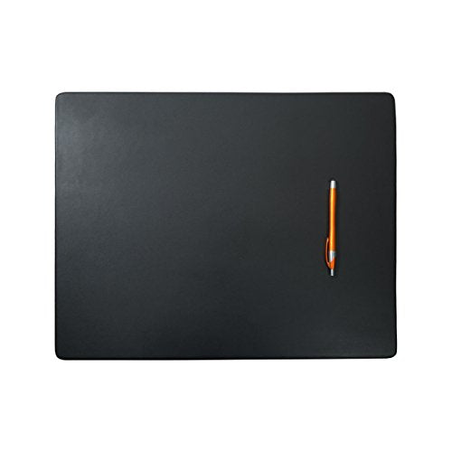 DACASSO Leather Desk Pad Without Side Rails - Luxury Leather Desk Blotter for Writing - Executive Desk Surface Protector - (Black, 20" x 16")