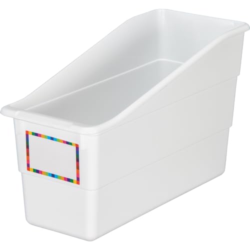Really Good Stuff Durable Book & Binder Holders, 12-Pack, White