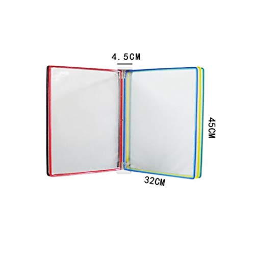 KGDJBGSE Wall Mounted File Folder Holder Hanging Organizer Document Display with 5 Panels and 10 Pockets 45 * 32 4.5CM(B)