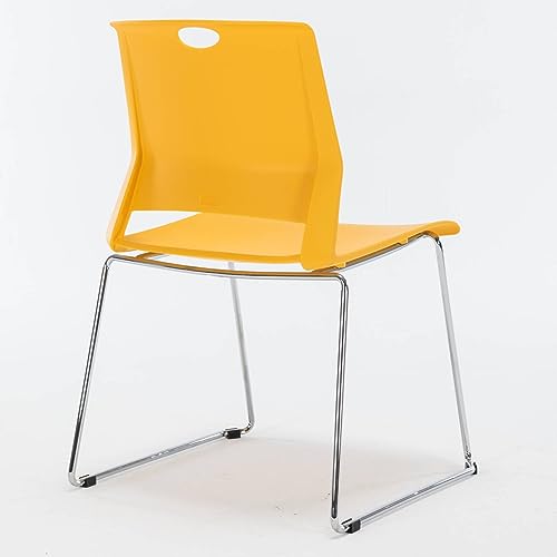Whiterye Yellow Waiting Room Chairs, Hard Plastic Stackable Chairs Set of 8