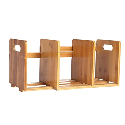 SUNESA Bookends Adjustable Bookends Telescopic Wooden Bookshelf Magazine Notebook Storage Rack Desk Organizer Home Office Supplies Book Holder