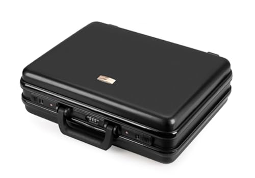 Baxi&barna ABS&PC Business Briefcase, Security Lockbox for Important Documents, New Aluminum Frame Money Box