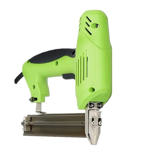 Oil-Free Pneumatic Staple Gun 220V Furniture Stapler Framing Tacker Hand Tool Electric Nail Gun Nailing Stapler Shooter Stapler Gun Woodworking Tools