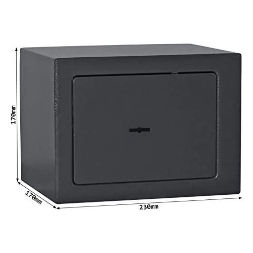 Rottner Jupiter 1 Furniture Safe Double-Bit Lock Anthracite 23 x 17 x 17 cm Includes Mounting Material Felt Insert