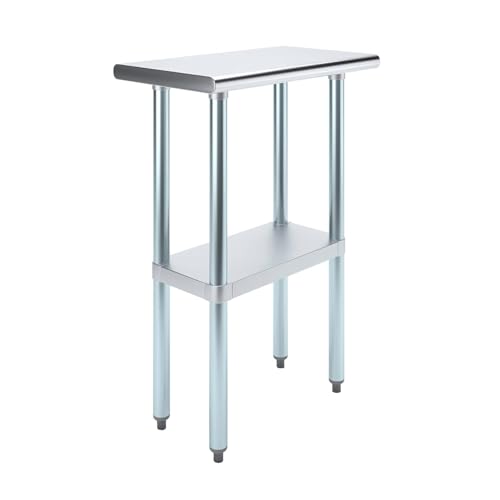 KPS Stainless Steel Work Table with Undershelf – 14" x 24" NSF Certified