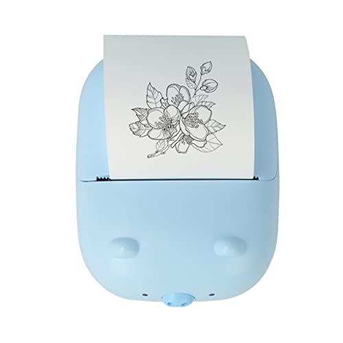 MVUYO 200dpi Mini Pocket Printer Portable Thermal Printer Photo Picture EList Receipt Printer BT(Blue)