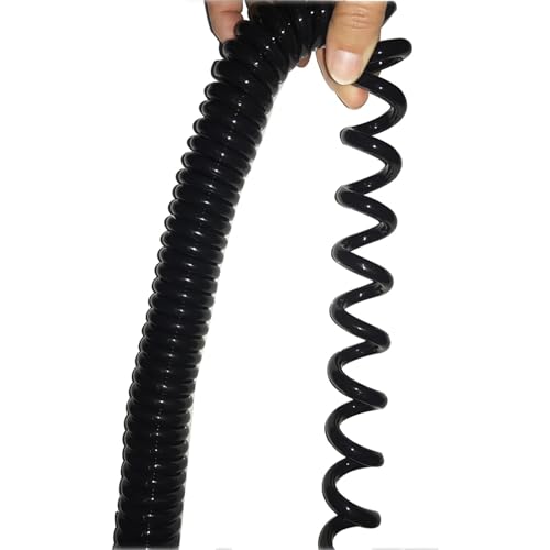 1 Meter 10 Core Coiled Mains Flex Spring Cord Extensible Wire Cable OD 10mm