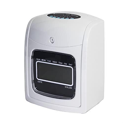 GFAZXDS Clocking in Machine, Attendance Machine K-7 Time Clocks for Employees Small Business, English Version Time Card Machine Paper Card Sign-in Clock for Employees