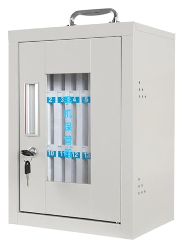 Cell Phone Locker, Cell Phones Storage Cabinet, Wall-Mounted Pocket Chart Storage Cabinet Clear Cell Phone Storage Box Wall-Mounted with A Locked(24)