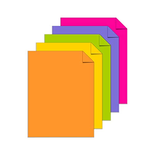 Astrobrights® Color Card Stock, Happy Assortment, Letter (8.5" x 11"), 65 Lb, Pack Of 250