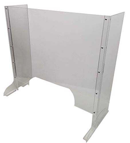 Cashier Protection Sneeze Guard at Convenience Store Checkout Counter (28x30) larger pass thru