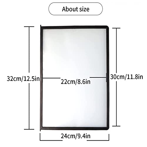 Flip File Organizer For Desk, Desk Reference Organizer - File Organizer For Desk, 20 Double-Sided Panels, A4 Documents Catalog Display Rack, Poster Rotating Insert, For Offices, Dining Room, Display