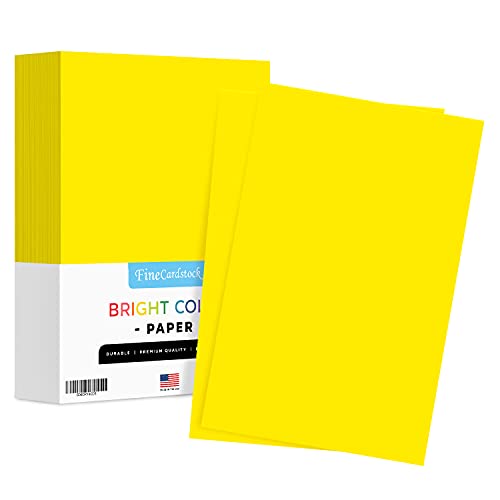 11 x 17 Yellow Neon Bright Fluorescent Colored Paper | 20lb Bond (75GSM) Paper | 500 Sheets - 1 Ream