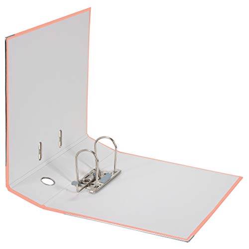 Original Falken pack of 20 PP-Color plastic folders. Made in Germany. 8 cm wide DIN A4 salmon ring binder vegan file folder letter folder office folder plastic folder slotted folder