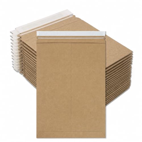 BOX USA Rigid Mailers 13" x 18" (100-Pack) - Kraft Mailers for Posters, Photos, Presentation Prints - Stay Flat