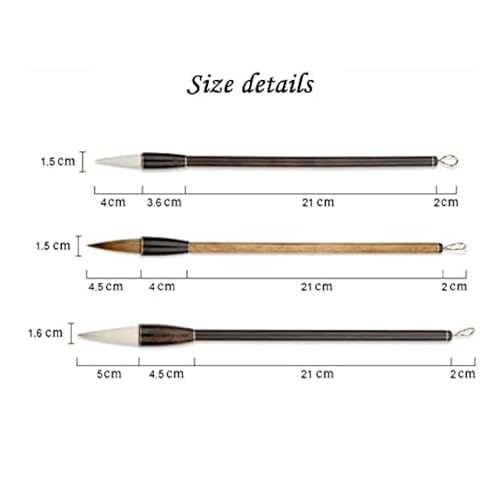 Chinese Caligraphy Brush, Sumi Drawing Brush, Premium Chinese Calligraphy Brushes Chinese Calligraphy Brush Tan Wood Calligraphy Pen Brush pens Writing Painting