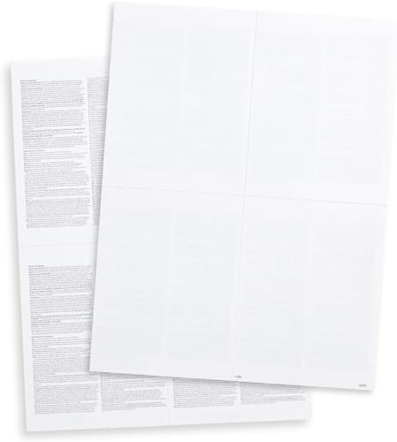 Blank 2025 W2 4 Up Tax Forms, 100 Employee Sets, Compatible with QuickBooks, Ideal for E-Filing, Works with Laser or Inkjet Printers, 100 Sheets and 100 Self Seal Envelopes