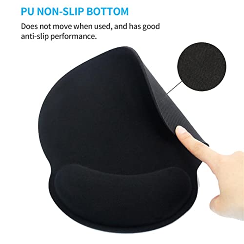 KKIUUUYTGT Wrist Rest Pad with Base Ergonomic Mousepad for Typist Office Gaming PC Laptop