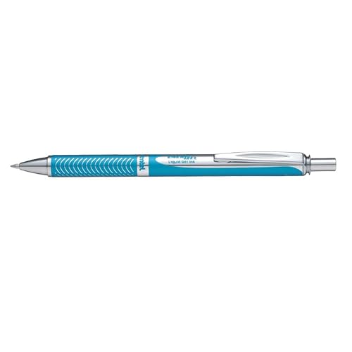 Pentel 0.7mm Tip "EnerGel Sterling Black Ink" Pen - Sky Blue (Pack of 12)