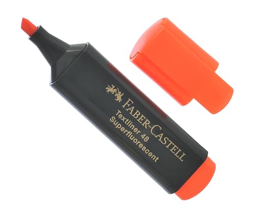 Faber-Castell 48 Highlighter Set, Chisel Tip, 8 Multi-Colored Markers, 1-5mm Line Width, Eco Friendly, Yellow, Orange, Red, Pink, Green, Blue