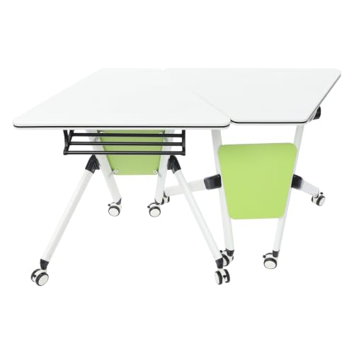 Beaccoss 2-Pack Trapezoid Folding Conference Room Table 31.5”