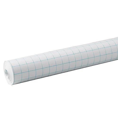 Pacon 34-Inch x 200 Ft, 25 Mm Quadrille Ruled Grid Paper Roll, White, PAC0077810