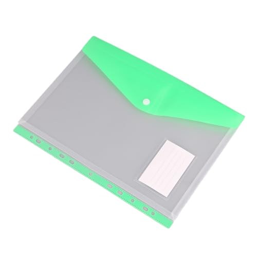 Filing Envelopes Multi-use Transparent Document Storage Frosted Bag File Bag Papers Pouch Folder for Office Home(Green)