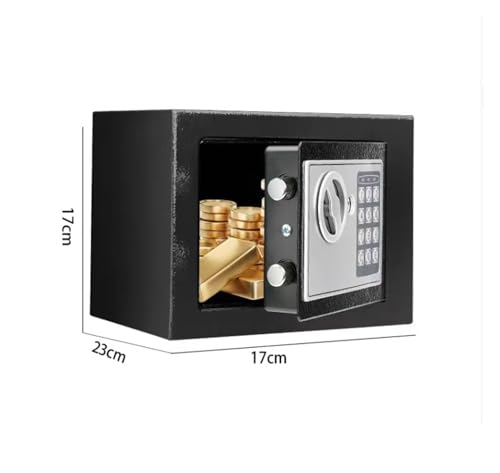 fireproof safe Small Safe Box Mini Safety Lock Box with Keys Code Cash Jewelry Documents Storage, for Home Office Hotel