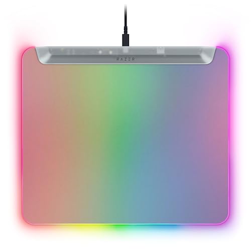 Razer Firefly V2 Pro Fully Illuminated RGB Gaming Mouse Mat, Phantom White