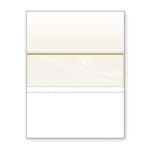 DocuGard Standard Gold Marble Middle High Security Check Paper - Laser/Inkjet Printer Compatible - 11 Security Features - 500 Blank Business Checks (04513)