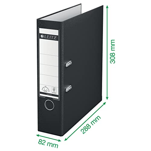 Leitz Lever Arch File, Dark Blue, A4, 80mm Width, Plastic, 10105068