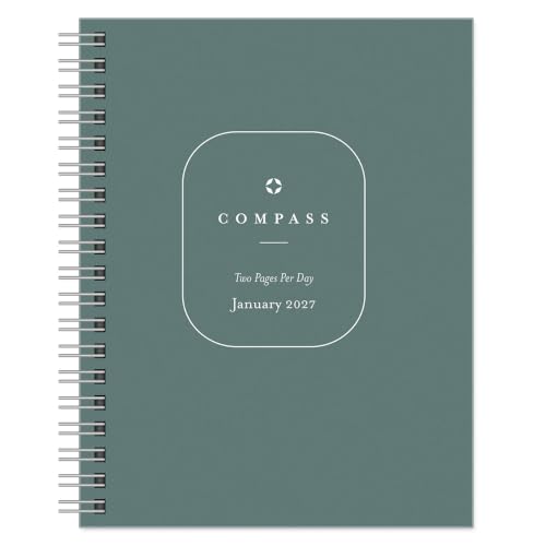 FranklinCovey - Compass Two Page Per Day Wire-Bound Planner (Monarch, Jan 2027 - Dec 2027)