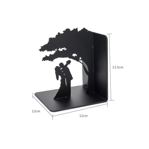 Book Organizer Book Ends, Metal Bookend Decorative Heavy for Shelves, Home Bookends