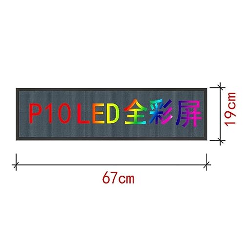 MekUk LED Sign Board Scrolling Message Outdoor Led Scrolling Screen, Programmable Scrolling Message Sign,Electronic Advertising for Store, Car, Business, Promotion (Color : Multi-Colored, Size : 67*