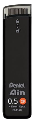 Pentel Ain Leads Refill - 0.5mm 2B - Pack of 12