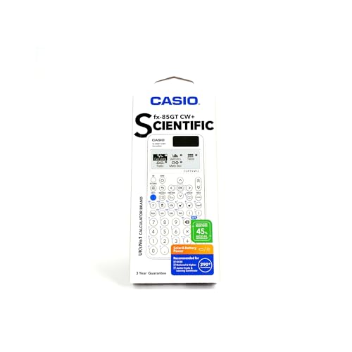 Casio fx-85GTCW+ Scientific Calculator White (UK Version) - Upgrade from Previous fx-85GTCW Model