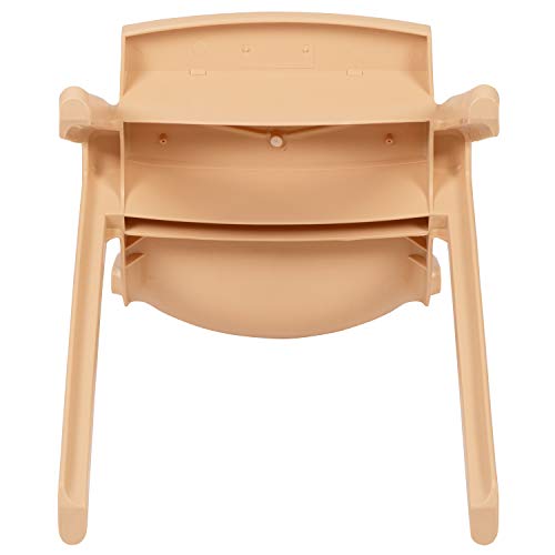 Flash Furniture Whitney 2 Pack Natural Plastic Stackable School Chair with 13.25" Seat Height
