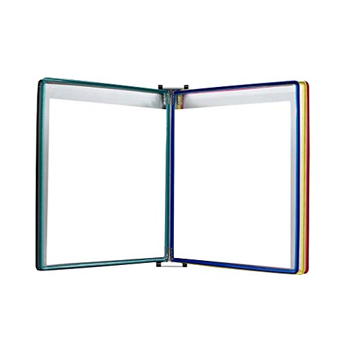 Wall Mounted File Folder Holder Hanging Organizer A4 Flip Chart Stand Display 5 Sheets(13x9x2.3IN)
