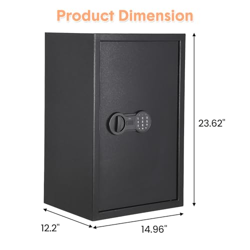 Garvee Secure Wall Paint - Heavy Duty Steel, Fireproof & Waterproof - Double Key and Digital Lock - Ideal for Money, Jewellery, Documents, Passports - Size FD-2535HC 600×380×310mm