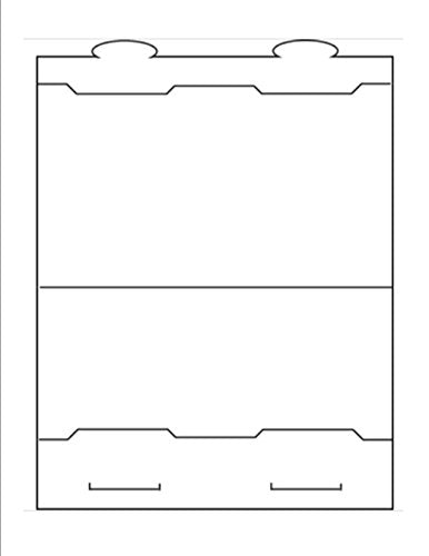 Print-Ready Tri-Fold Table Tent (3-3/4" x 8-1/2" folded), 1-UP on 8-1/2" x 11" White 67lb Vellum Paper - 100 Sheets