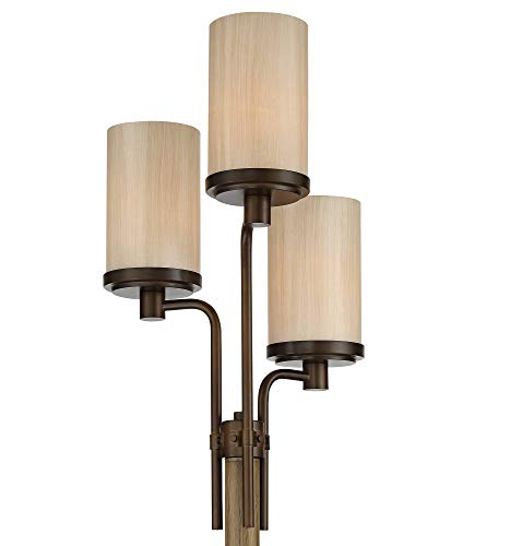 Franklin Iron Works Astoria 71" Tall Faux Wood 3-Light Tree Floor Lamp