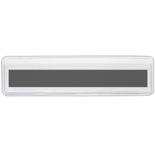StoreSMART - Clear Plastic Shelf Tag/Label Holder - Magnetic Back - 1" x 4" - Open Long Side - 500-Pack - PESPC2432LM-500