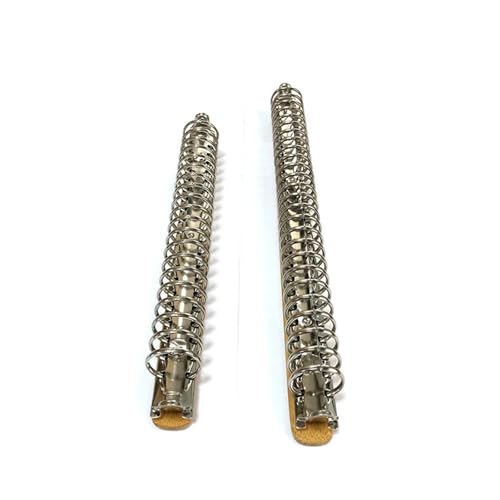 Ring Clips 5PCS A5 B5 Metal Ring Binder Clips with Bamboo Back Panel Detachable Buckle Loose-Leaf Binding Strip for Data Book Album Notebook(A5 20 Rings)