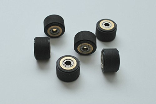 6pcs mimaki Cutting Plotter Vinyl Cutter Printer Pinch Roller Wheel Japan Bearing+Copper+Rubber 4x10x14mm