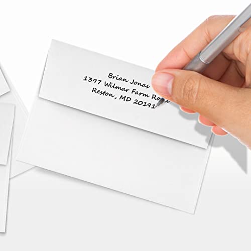 LUXPaper 4Bar A1 Invitation Envelopes | Peel & Press | 3 5/8" x 5 1/8" | White | 80lb. Text | 100% Recycled | 1,000 Qty