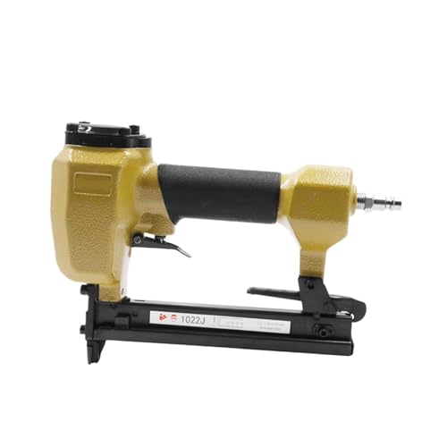 Oil-Free Pneumatic Staple Gun Heavy-Duty Stapler Pneumatic Upholstery Stapler 20Ga 1022J Air Nailer 10-22mm Length Staples Floor Roofing Framing Nail Gun