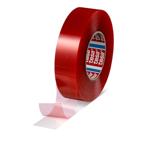 Tesa 4965 Original Double-Sided PET Film Tape, Transparent, 2 in x 60 yd, 1 Roll
