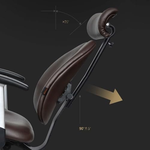 Executive Office Chair, Swivel Adjustable Swivel Office Desk Chair with Armrests Lumbar Support Desk Ergonomic Chair Executive Chair Boss Chair Reclining Learning Chair Home Office Chair ( Color : Bro