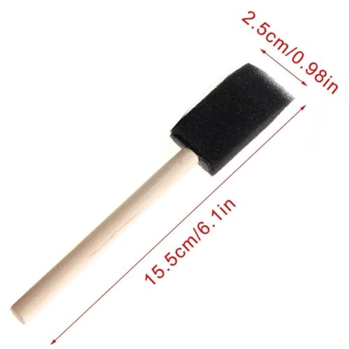 Foam Paint Brushes 100 Pcs Foam Brush Applicators - Sponge Paint Tools for Watercolor Crafting, Graffiti Work & Art Projects